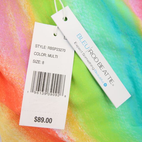 Bleu Rod Beattie Splash Out Tankini Top High Neck Keyhole Multicolor Size 8 NWT - Picture 10 of 11